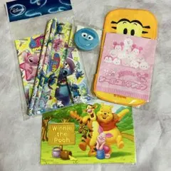 ディズニー 文房具、タオルハンカチ、はがき、メモ帳セット