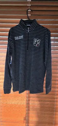 ゴルフウェア　　FILA ストライプ ハーフジップ トレーナー