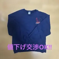 ぽ*ん様 RUSSELL ATHLETIC 短丈スウェット L ネイビー