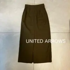 UNITED ARROWS タイトスカート Ｉラインスカート カーキ ロング丈のサムネイル