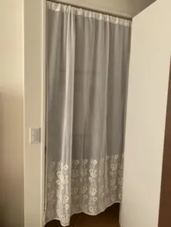 salut!　花柄刺繍 レースカーテン 約110cm x 180cm