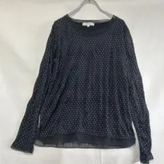 grove ドット柄長袖カットソー 黒、白　Mサイズ 最終値下げ