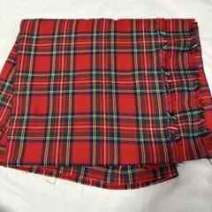 タータンチェック柄 生地 レッド