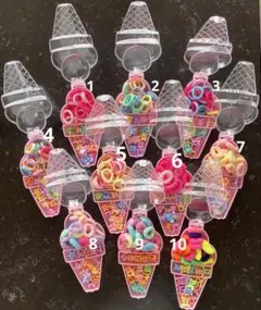 アイスクリームケース付きヘアアクセセット1点