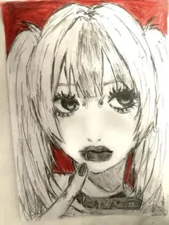 原画 シャーペン 女 イラスト