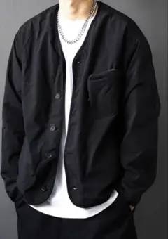 メンズ　ノーカラージャケット
