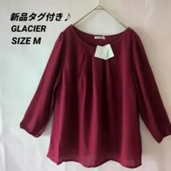 【新品タグ付き】GLACIER ブラウス レイヤードワインレッドのサムネイル