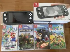 Nintendo Switch Lite グレー 本体 + ゲーム4本セット