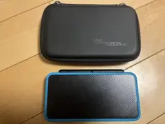 値下げ❗️任天堂 New2DSLL 黒×青（ケース付き）リズム天国のソフト付き