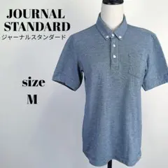 【a1716】JOURNAL STANDARD 半袖 ポロシャツ M ブルー系のサムネイル