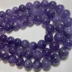 [8161] 3A天然石アメジスト　紫水晶　10mm1連