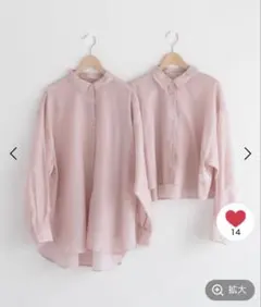 ローリーズファーム　シアーシャツLS ロング