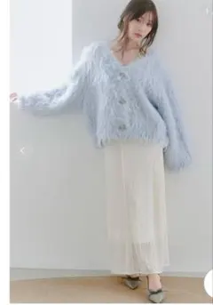 SNIDEL カットレースナロースカート