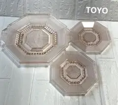 TOYO 東洋ガラス　ミネルバローゼ　プレートセットのサムネイル