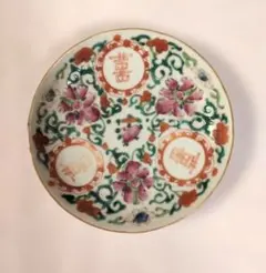 中国古美術品 清の時代 花卉蝶鳥中皿 18cm - メルカリ