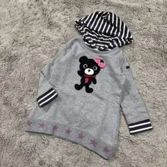 ミキハウスダブルビー B子ちゃん 重ね着風 パーカー トレーナー