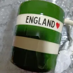 コーニッシュウェア 10oz グリーン文字入・箱付き
