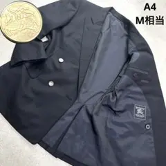 希少✨バーバリー ダブル紺ブレ プレステージコレクション カシミヤ混 A4（M）