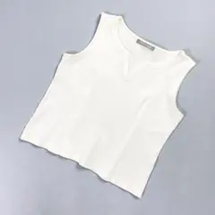 セオリーリュクス スキッパーノースリーブカットソー 白 サイズ38*ND943