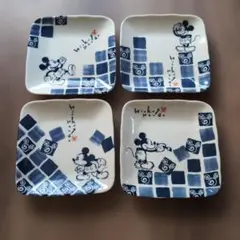 ※最終値下げ 出品取下げ間近 三郷陶器 ディズニー ミッキー 取皿 4枚セット