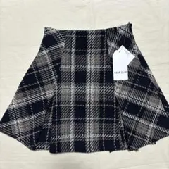 アベイル CHIP CLIP ツイードチェックミニスカート ネイビー インパン