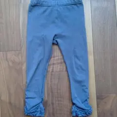 グレー スパンコールフリル付き ベビーレギンス 90