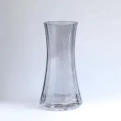 グレーガラス螺旋彫花瓶