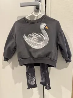 ⭐︎ZARAベビー白鳥プリント スウェット＆レギンスセット⭐︎