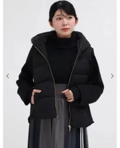 専用！新品　MEDOC ヤマダヤ　フェイクファーフードショートブルゾン