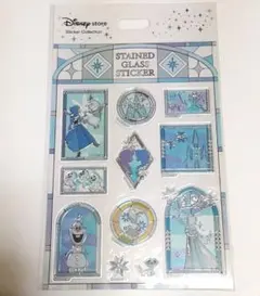 ディズニー　ステンドグラス風　ステッカー　シール　アナと雪の女王　アナ　エルサ