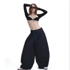 push push ストライプパンツ ブラック M - メルカリ