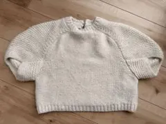 ZARA アイボリー　バルーンスリーブ　ニット 2-3歳　98cm