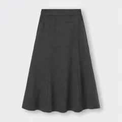 【美品】GU ブラッシュドリブフレアスカート　　222-347778