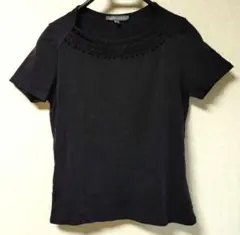 LAURA ASHLEY 半袖Tシャツ ブラック Lのサムネイル