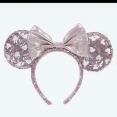 ディズニー カチューシャ ミニー ピンク ハート スパンコール Disney