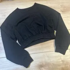 DAZY ブラック クロップド長袖Tシャツ Sサイズ