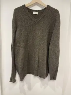 LEMAIRE Vネックウールニット ブラウンのサムネイル