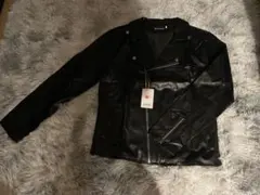 新品未使用タグ付き！合成皮革 ダブルライダースジャケット L