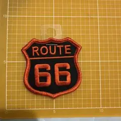 ルート66 シールド型パッチ オレンジ