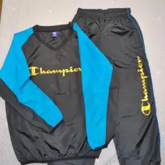 Champion ピステ 上下セット 黒/青　150