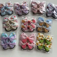NO.3 ハンドメイド　リボンヘアゴム10個セット キッズ