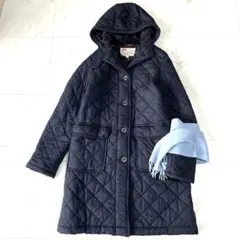 ✨美品トラディショナルウェザーウェア✨キルティング ロングコート ネイビー