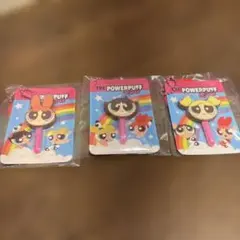 パワーパフガールズ　 棒付きフェイスチャーム　 3種セット