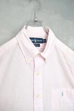 90s polo ralph lauren BLAKE シアサッカー shirt