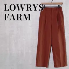 ローリーズファーム　リネンライクスラックスパンツ　バックゴム　ブラウン　サイズM