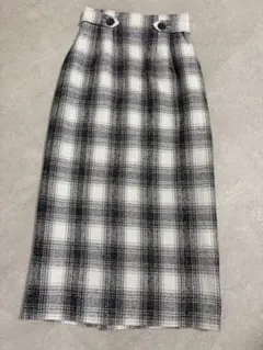 【NATURAL BEAUTY BASIC】新品 チェック柄タイトロングスカート