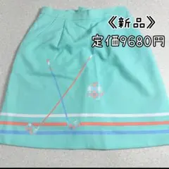 新品　マンシングウェア　MUNSINGWEAR ゴルフスカート グリーン　Lのサムネイル
