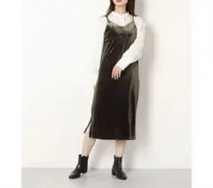 ブージュルード ベロアキャミソールワンピース