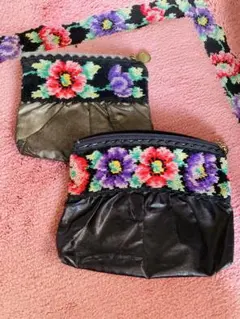 FEILER 　フェイラー　アネモネ柄　ポーチ　2個セット