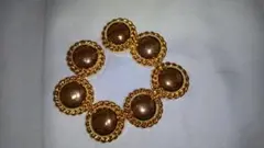 ヴィンテージ 金色の丸ボタン７個